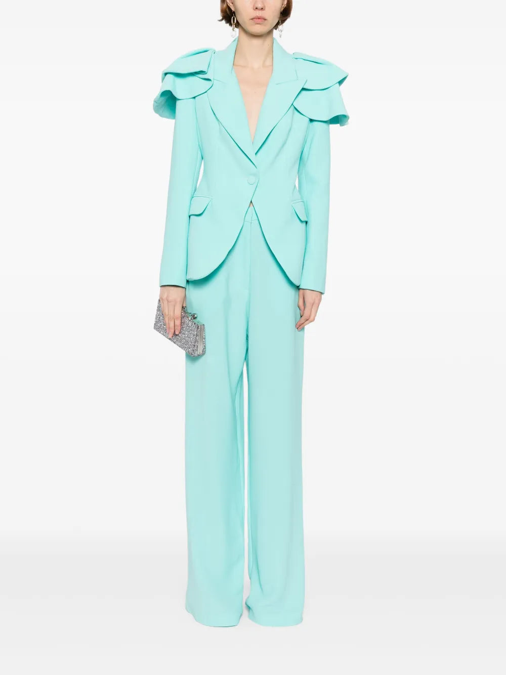 RUFFLED TAILORED JACKET