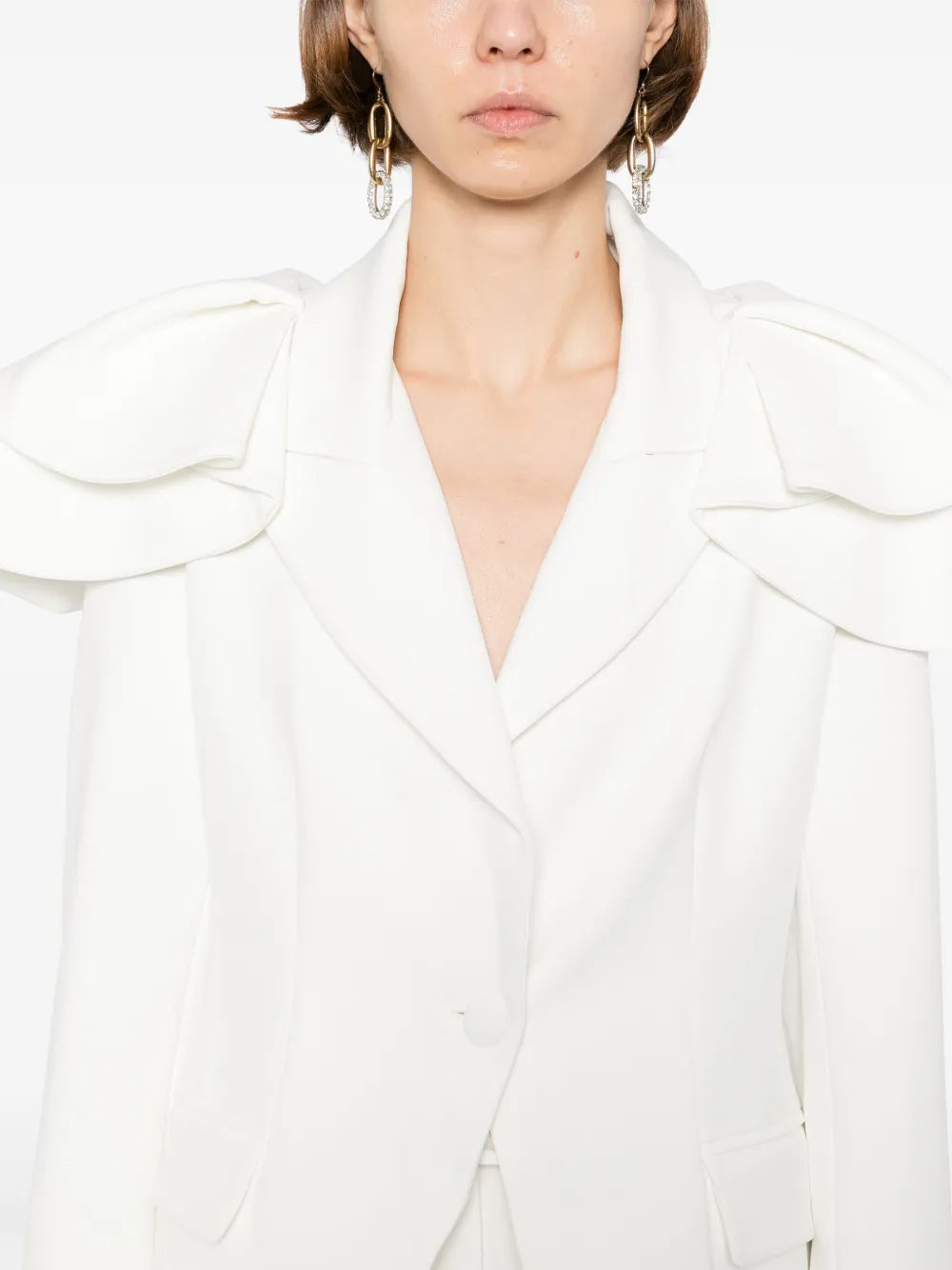 RUFFLED TAILORED JACKET