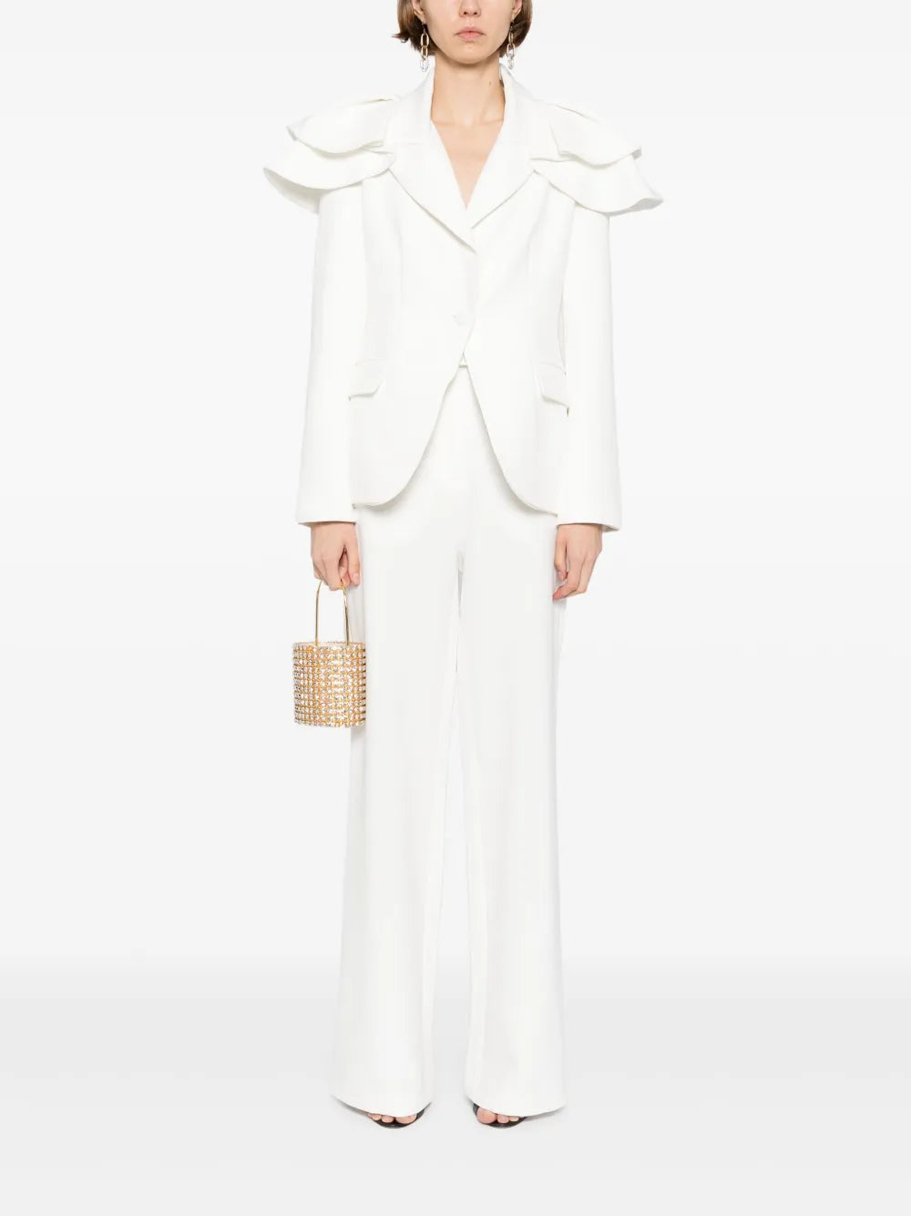 RUFFLED TAILORED JACKET