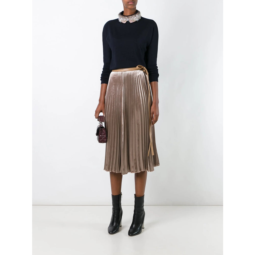 Silk Waist A-line Skirt