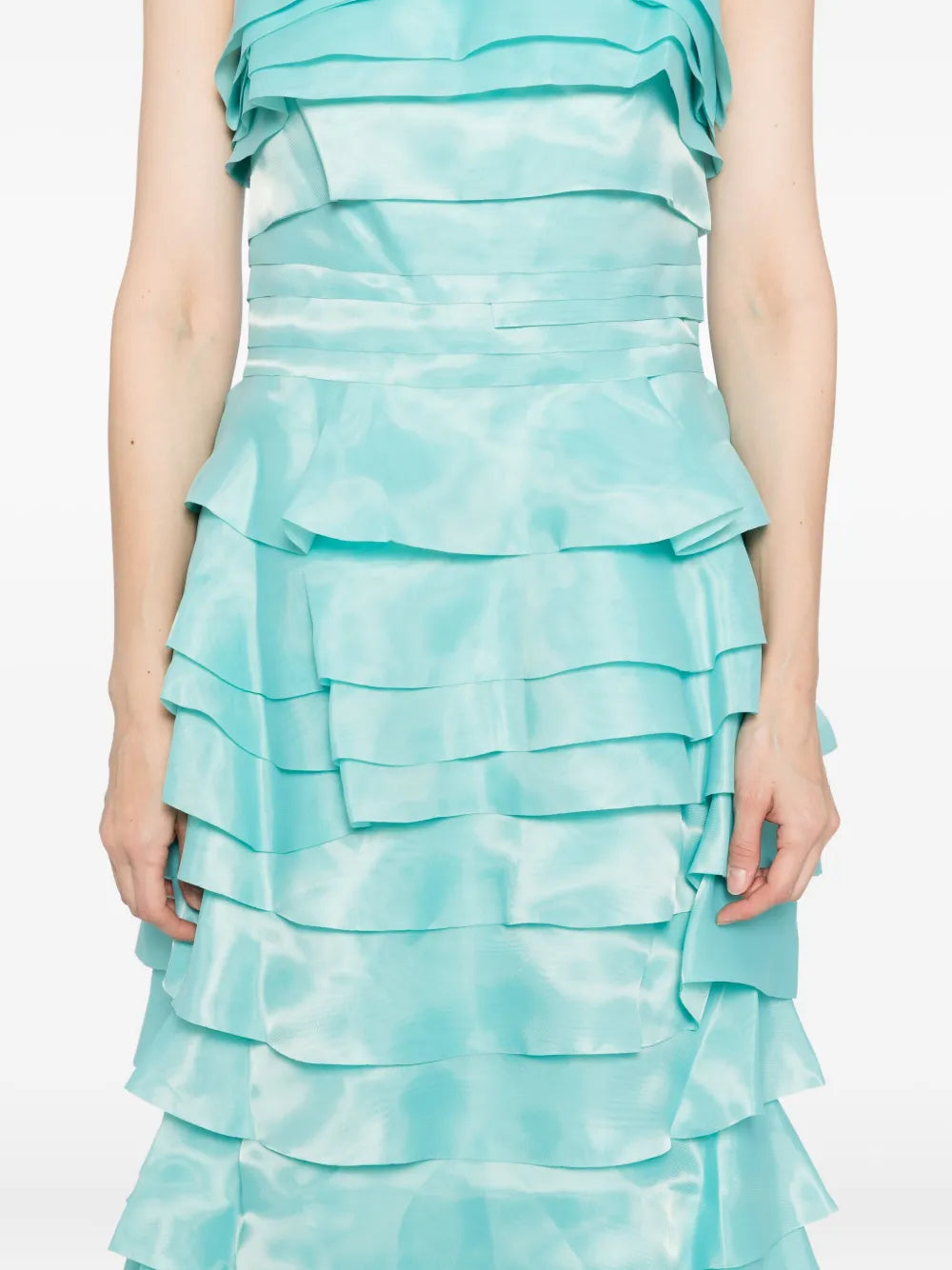 LAYERED ORGANZA LONG DRESS