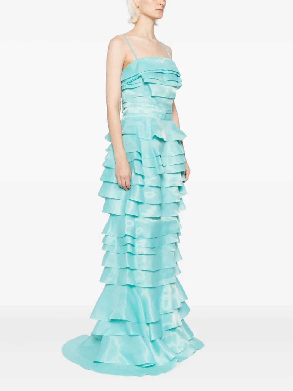 LAYERED ORGANZA LONG DRESS