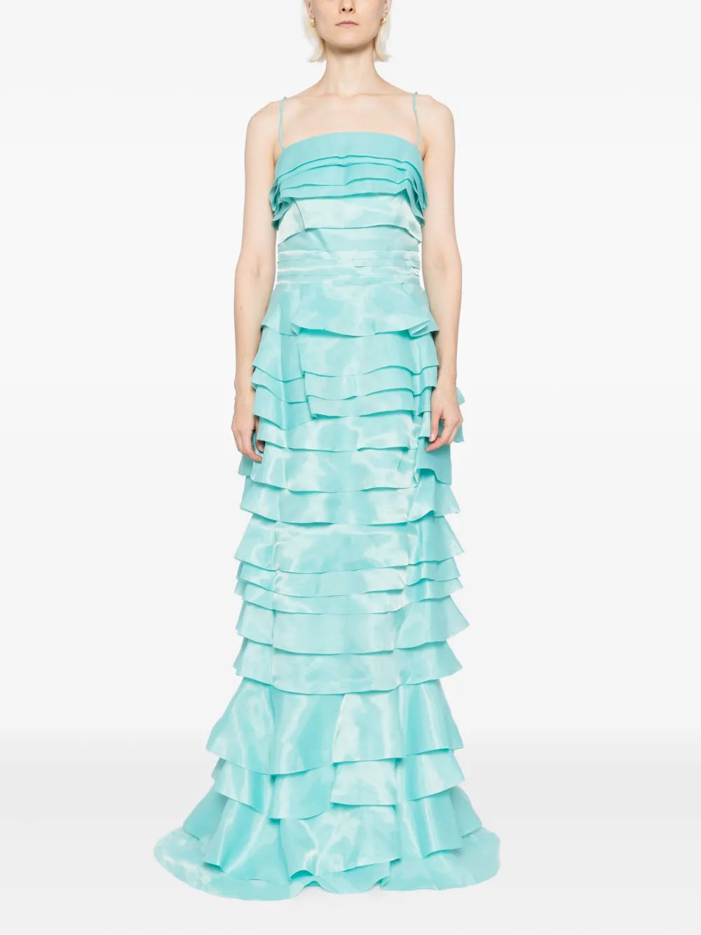 LAYERED ORGANZA LONG DRESS