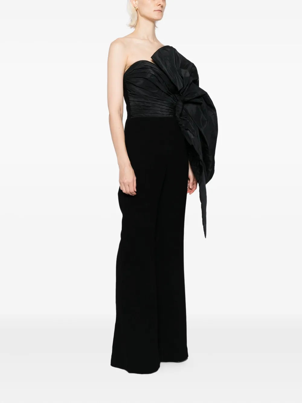 JUMPSUIT WITH VOLUMINOUS TAFFETA BOW