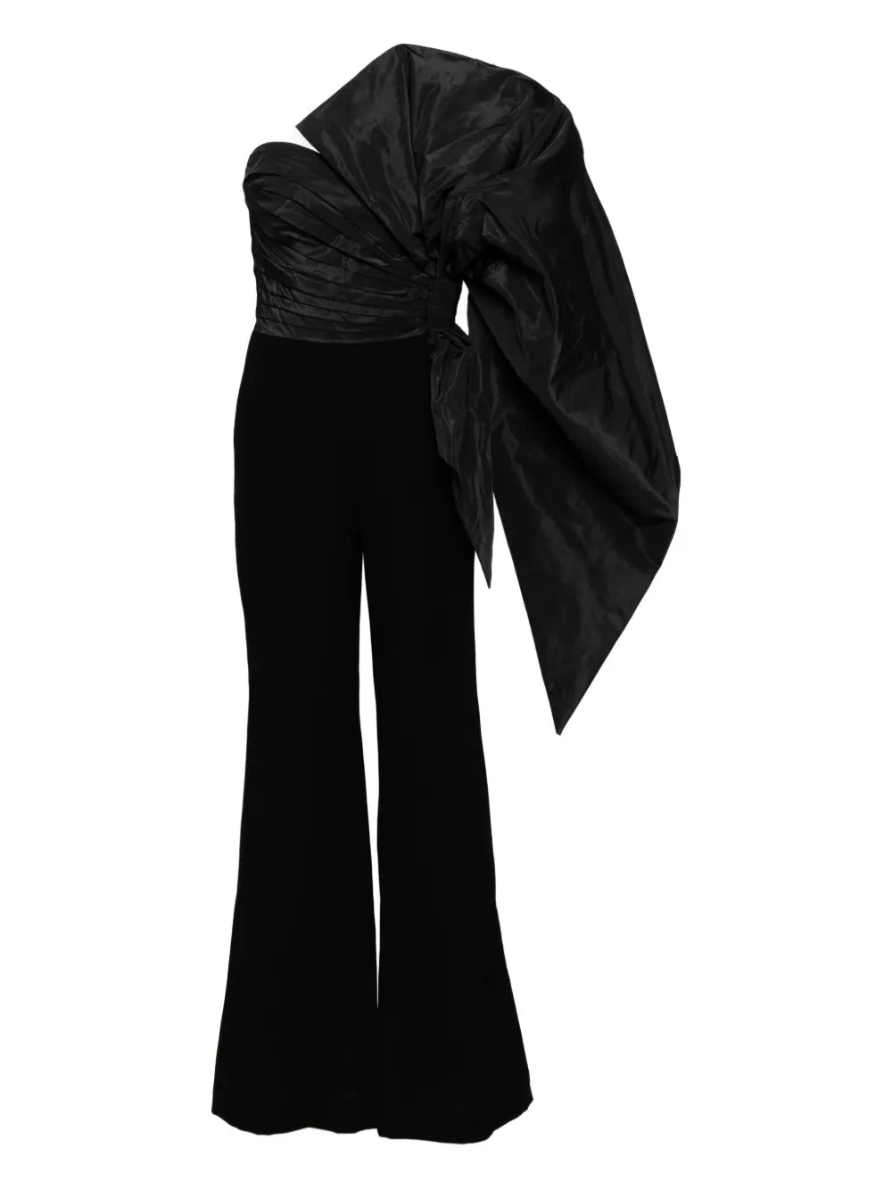 JUMPSUIT WITH VOLUMINOUS TAFFETA BOW
