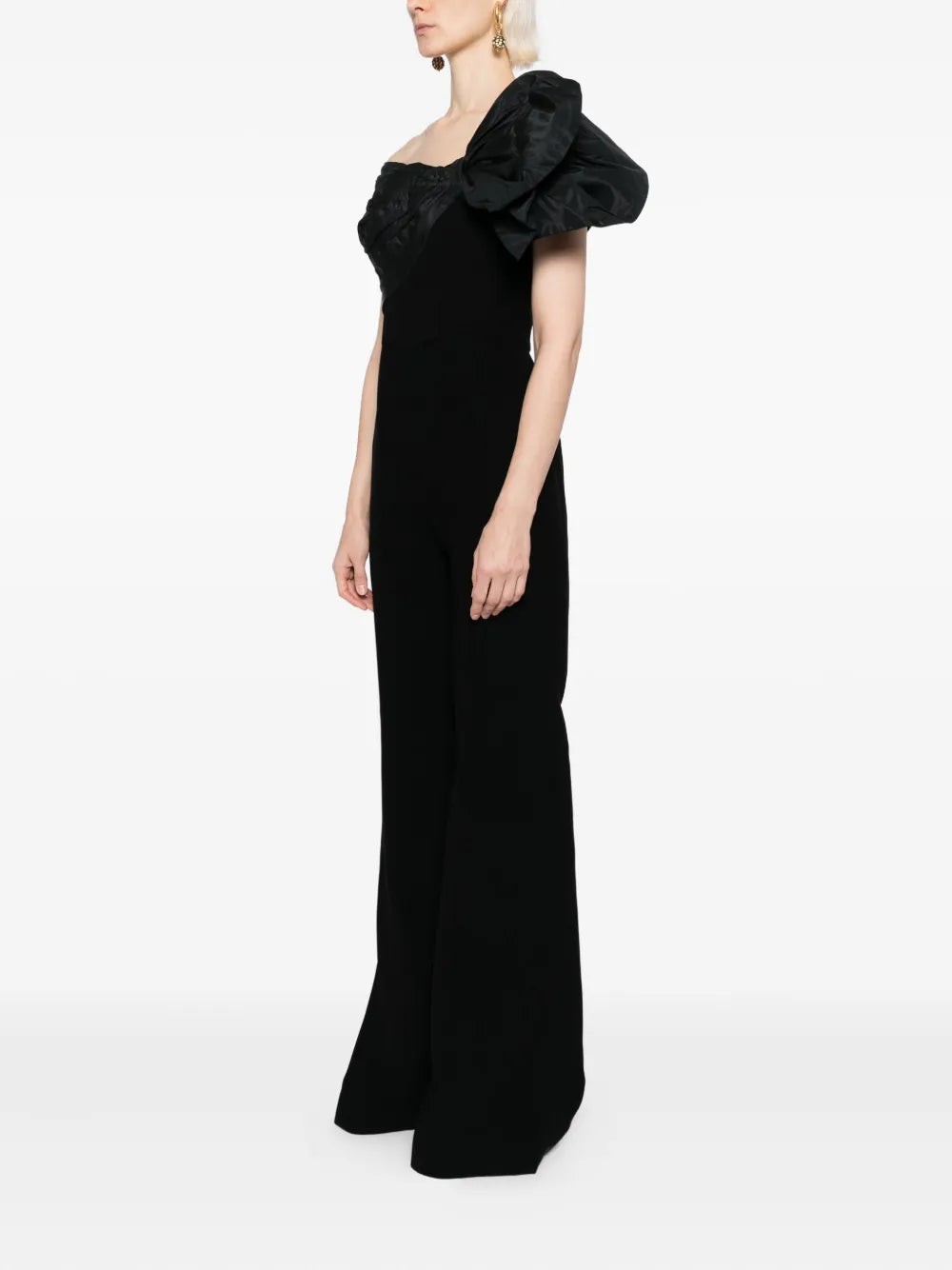 DRAPED BOW JUMPSUIT