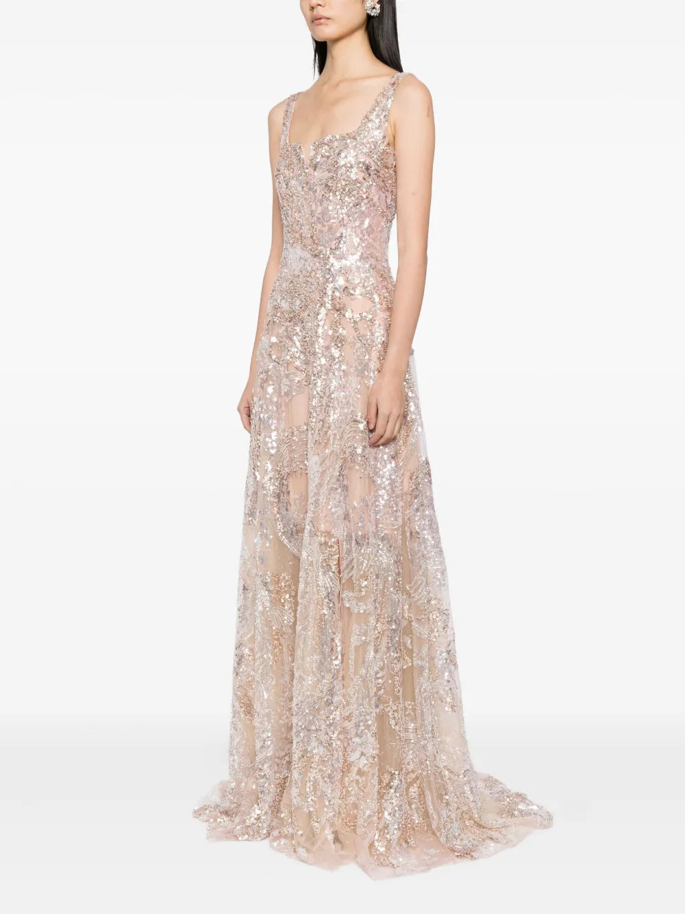 Embroidered long dress