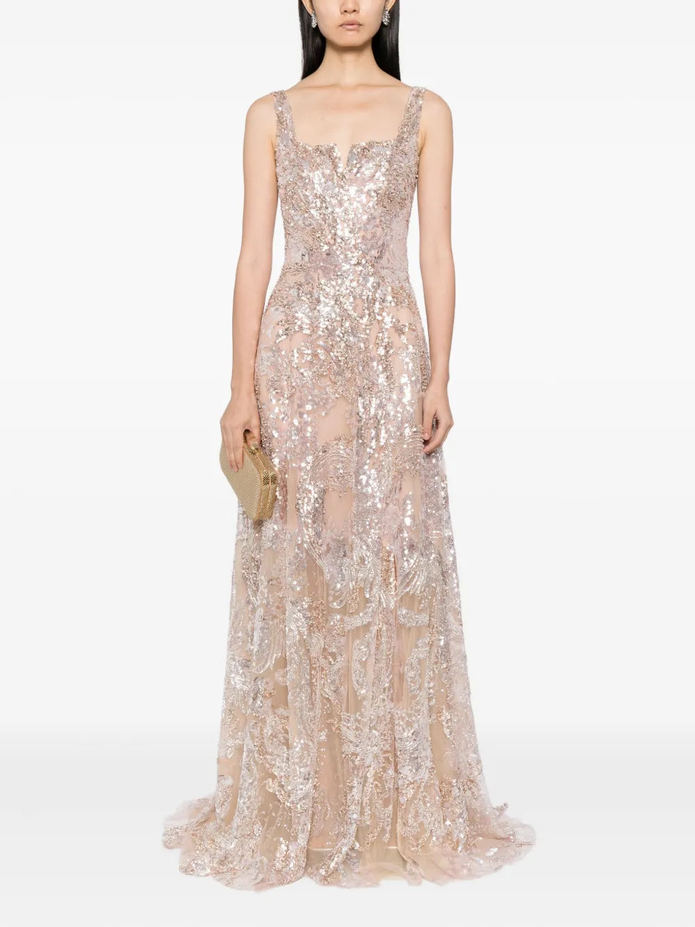 Embroidered long dress