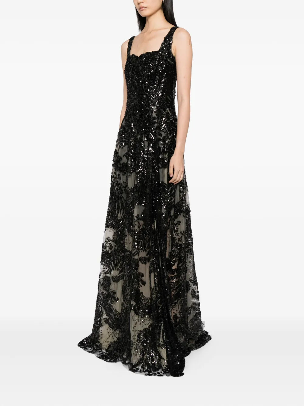 Embroidered long dress