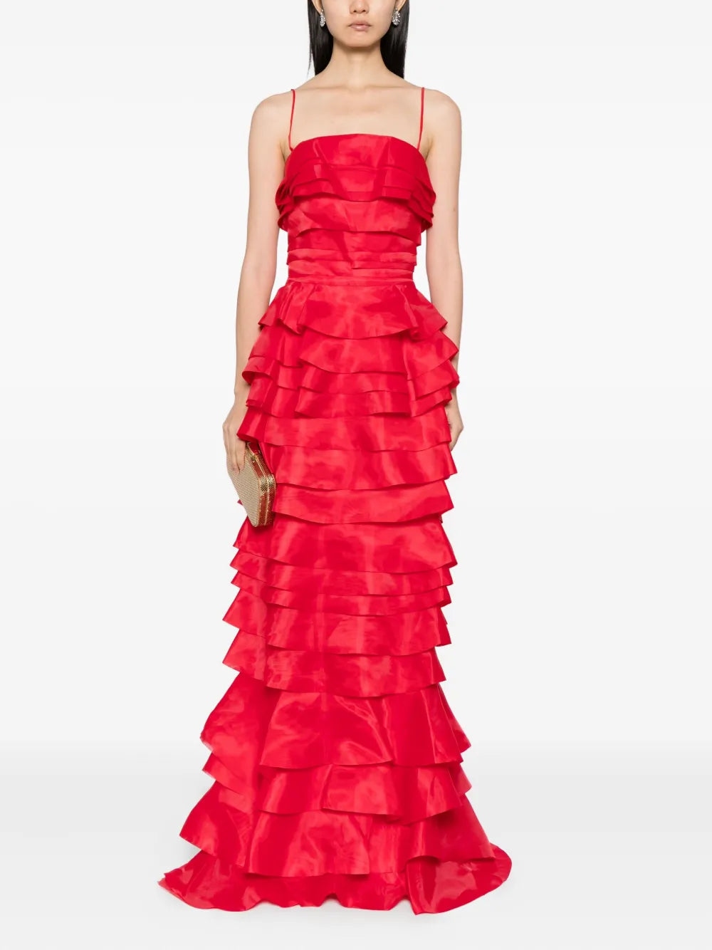 LAYERED ORGANZA LONG DRESS
