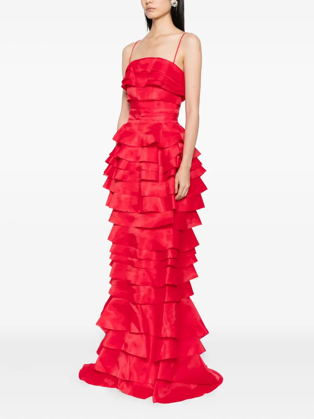 LAYERED ORGANZA LONG DRESS