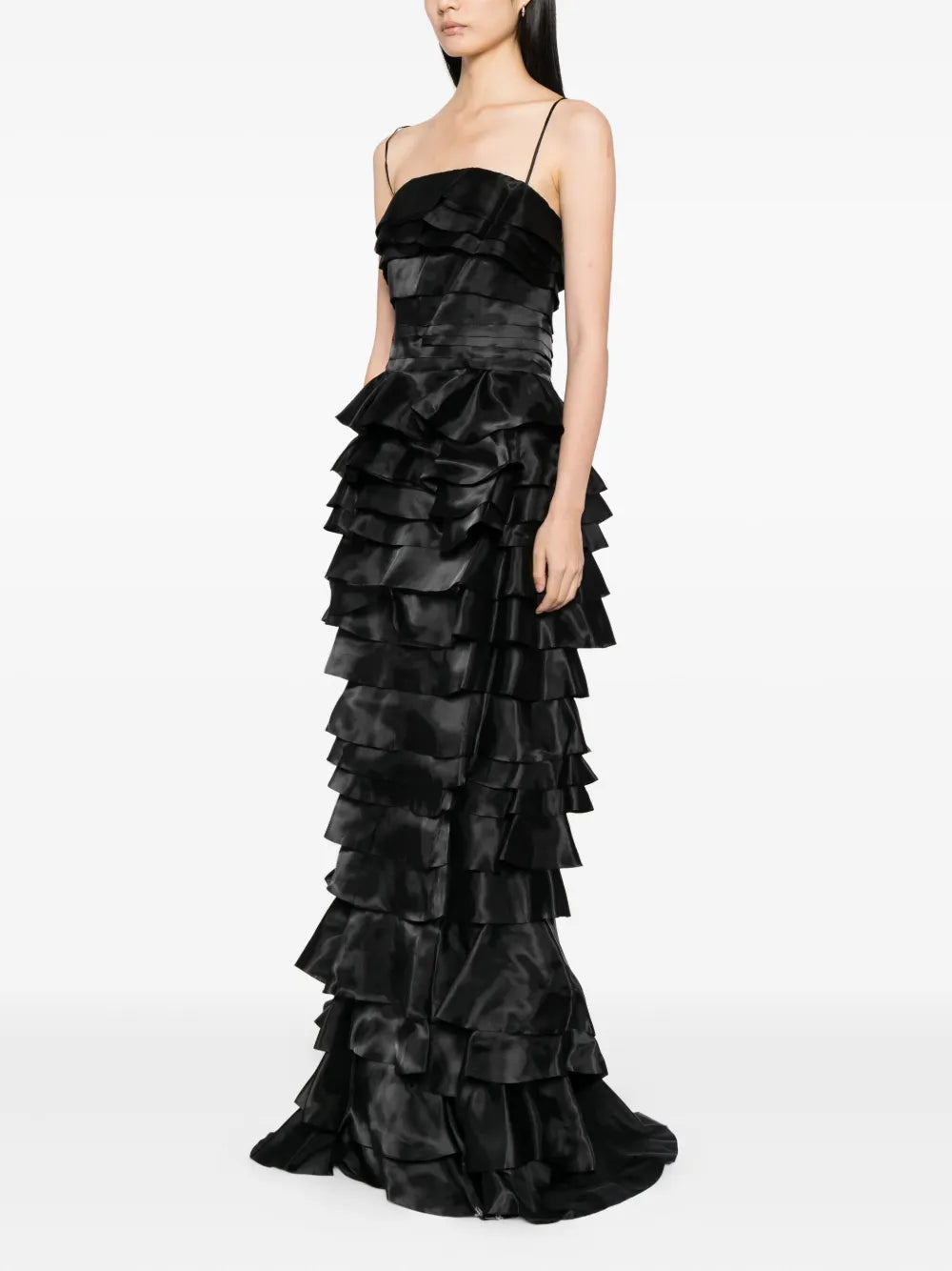 LAYERED ORGANZA LONG DRESS