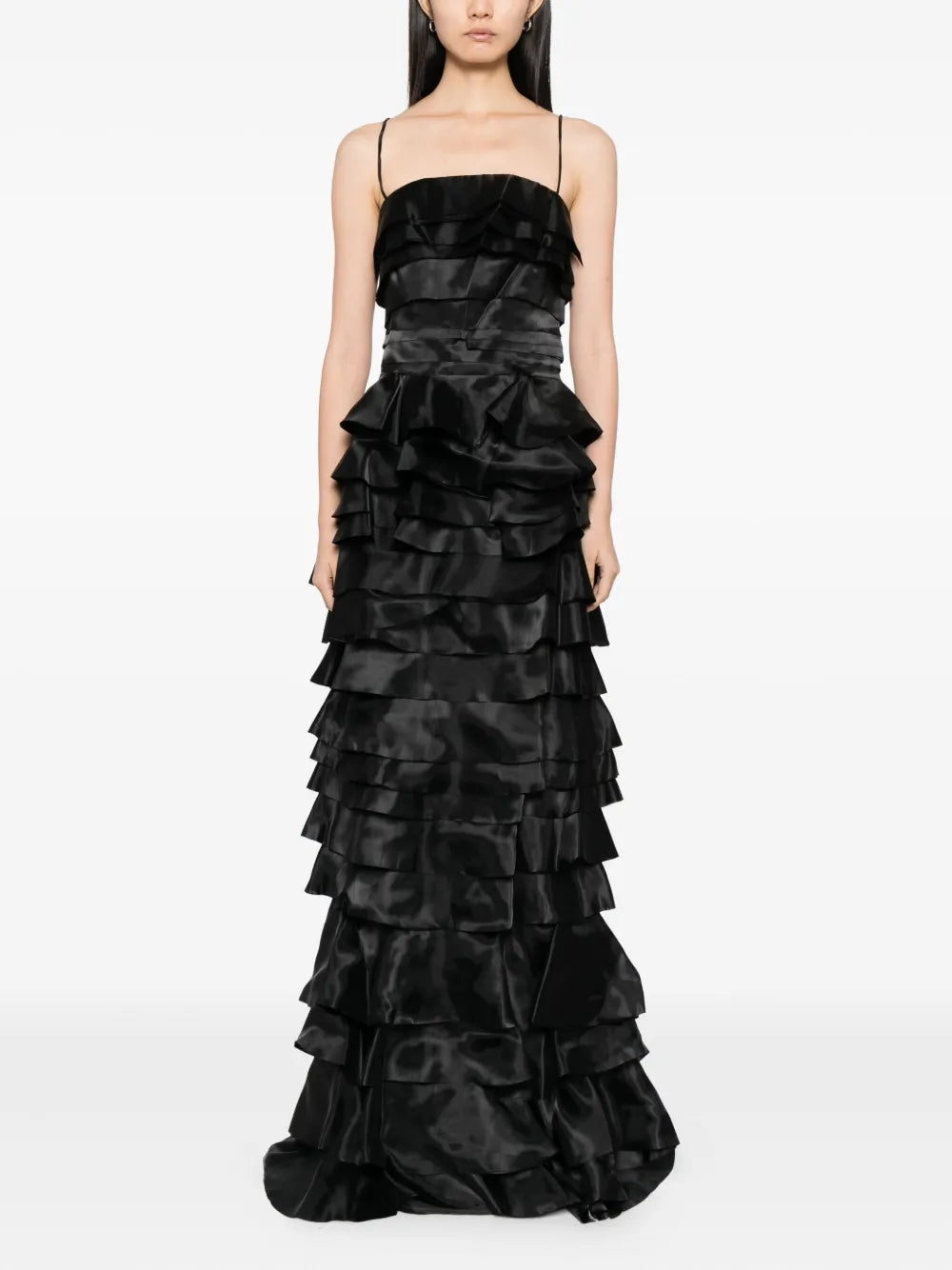 LAYERED ORGANZA LONG DRESS