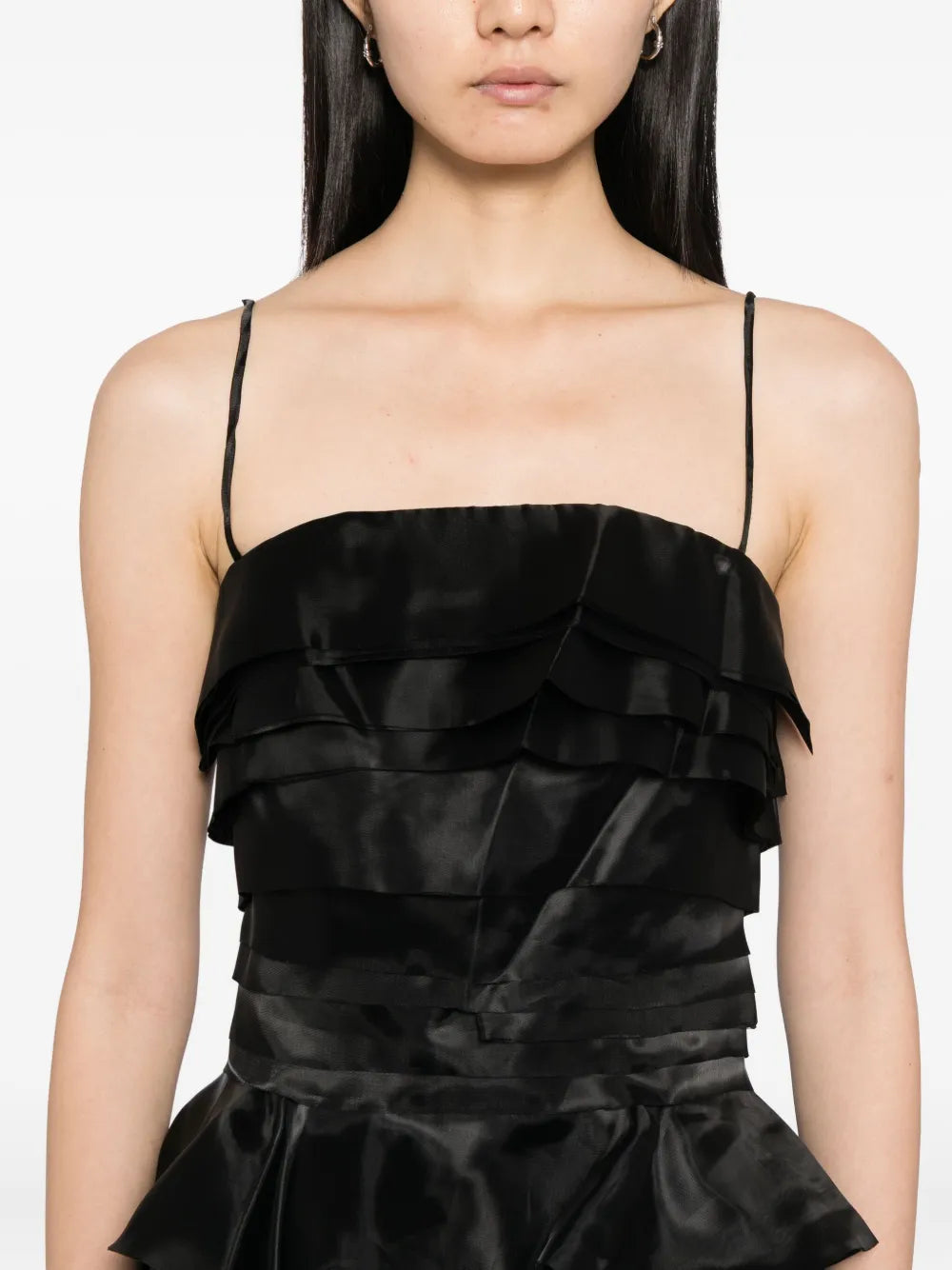 LAYERED ORGANZA LONG DRESS