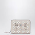 Panettone coin purse in grained calfskin and spikes