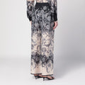 Cream Rhiannon trousers with fantasy print