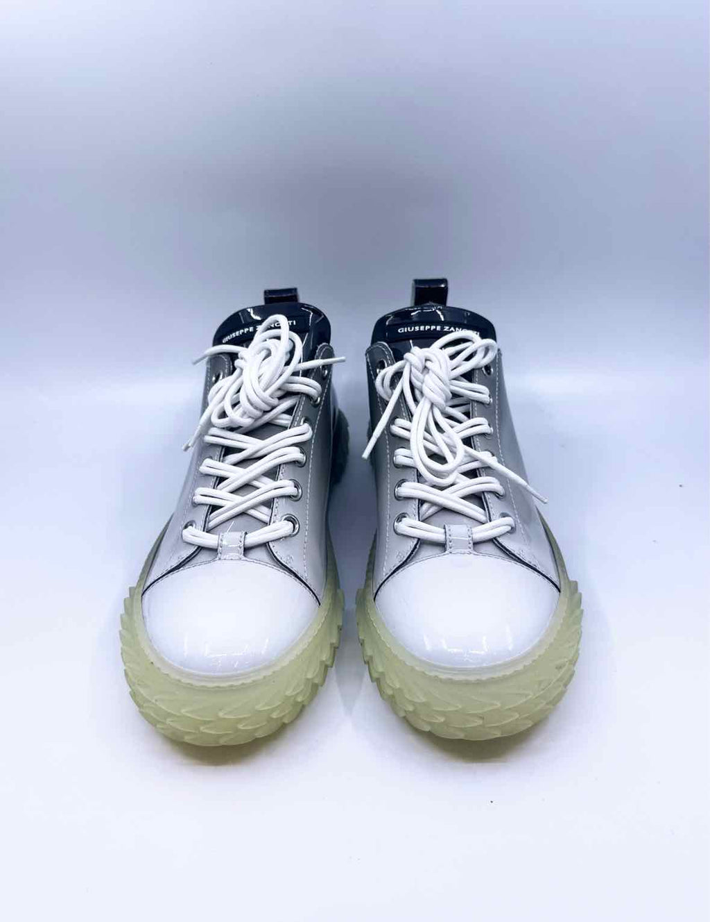 GIUSEPPE ZANOTTI Size 42 Grey, White Men's Sneakers