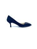 PRADA Size 10 Black Suede Solid Pumps