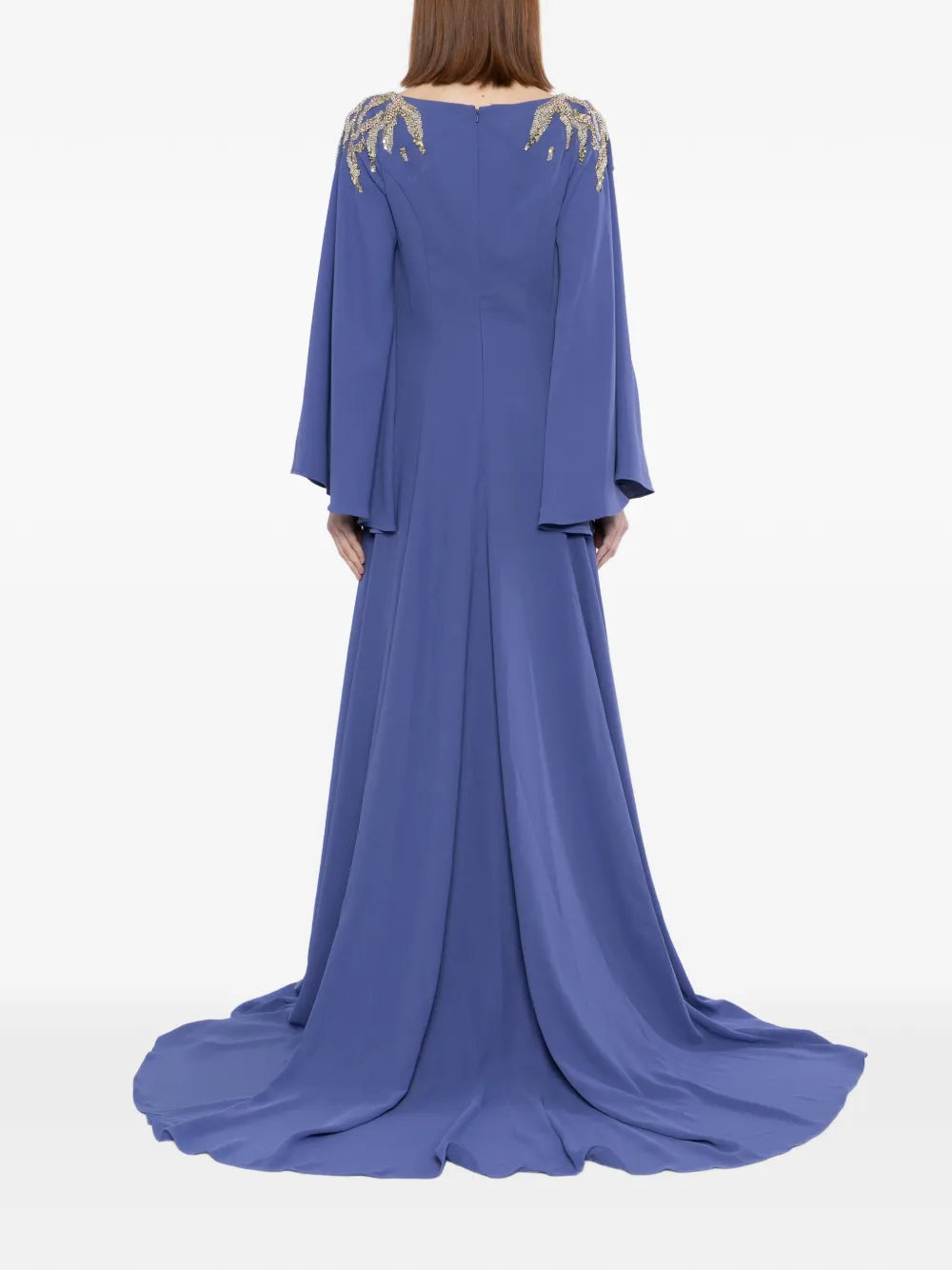 Embellished crepe kaftan