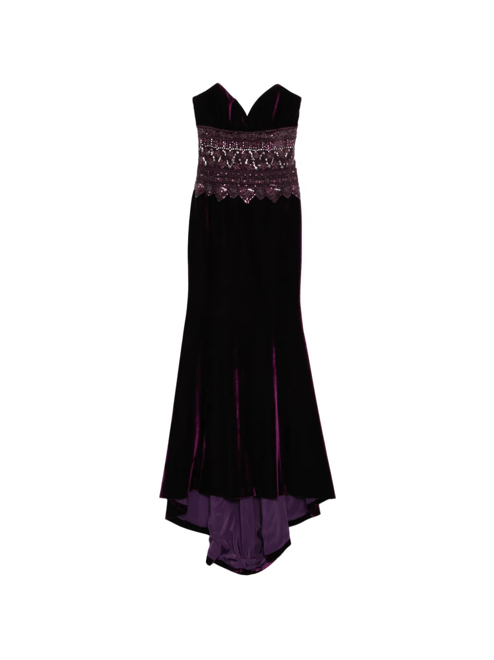 Strapless Dress with Embroidered Detailing