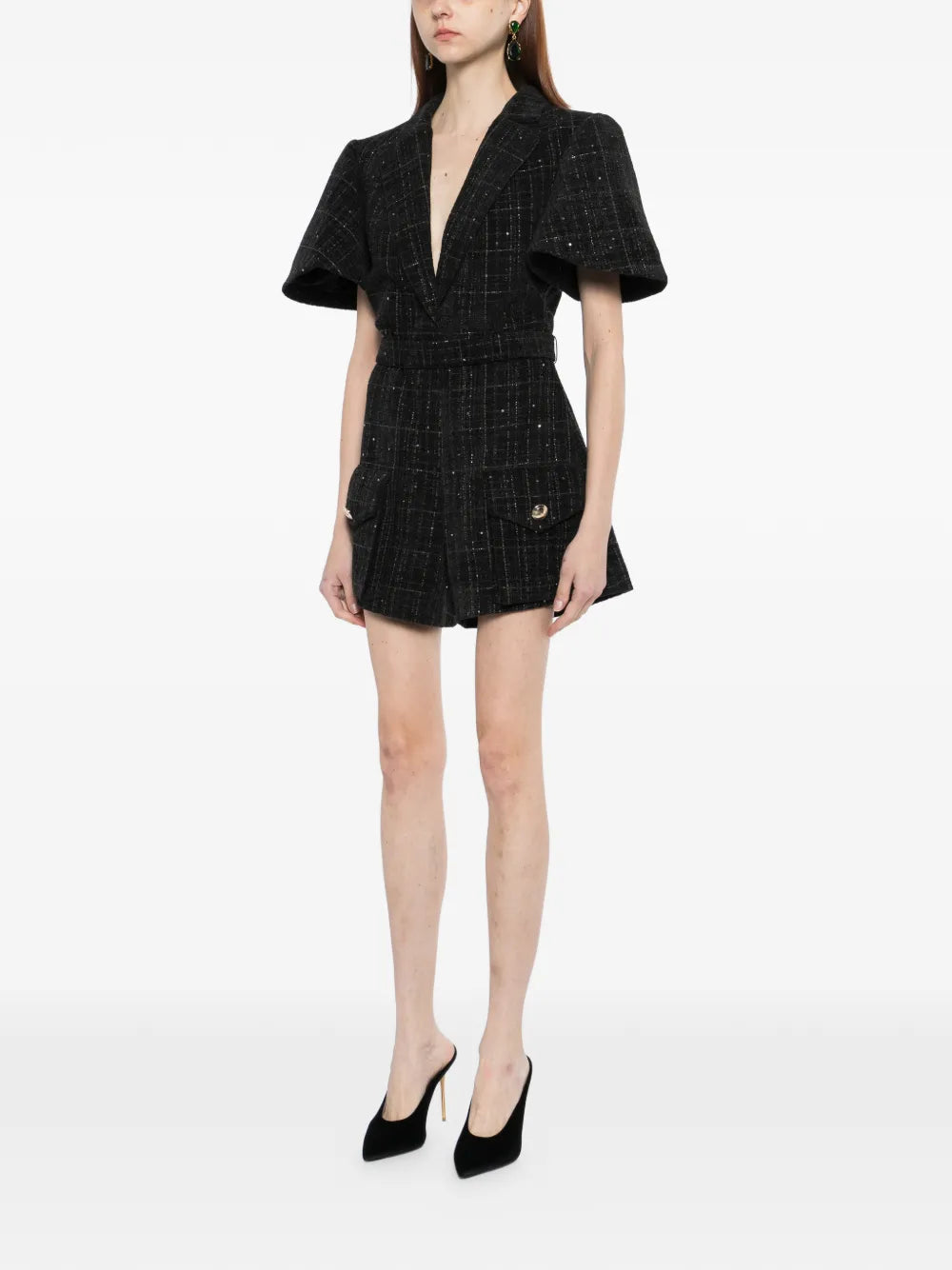Tweed short jumpsuit