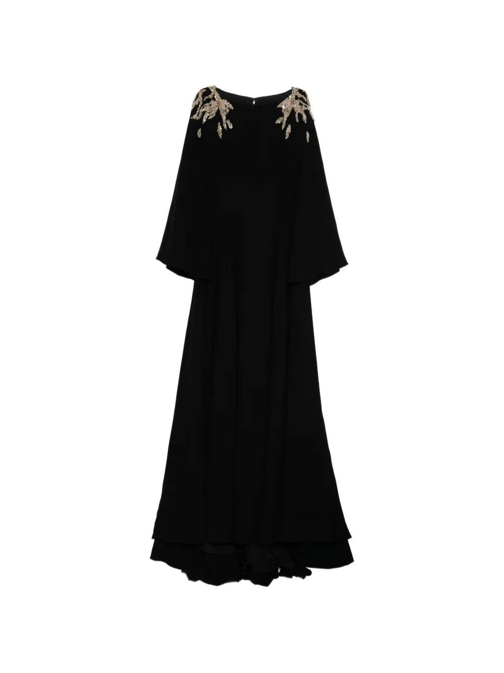 Embellished crepe kaftan