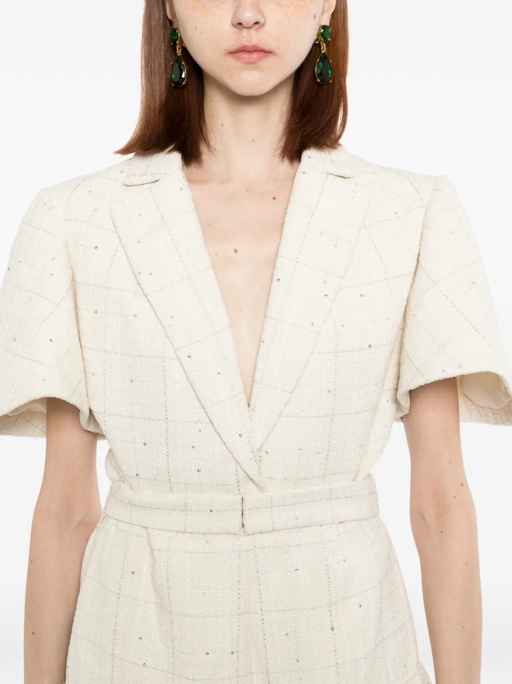 Tweed short jumpsuit