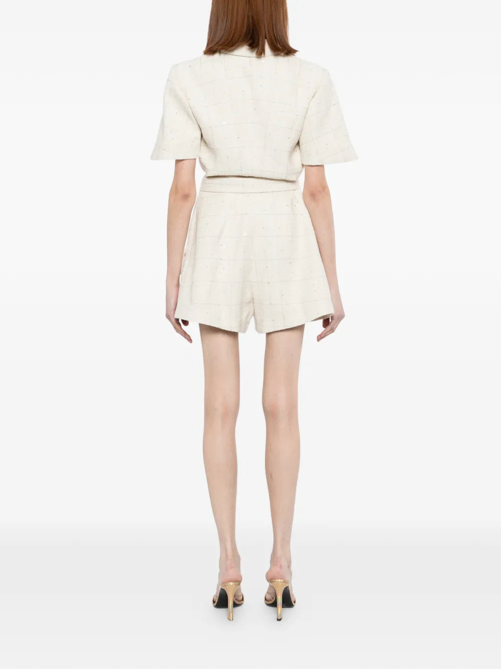 Tweed short jumpsuit