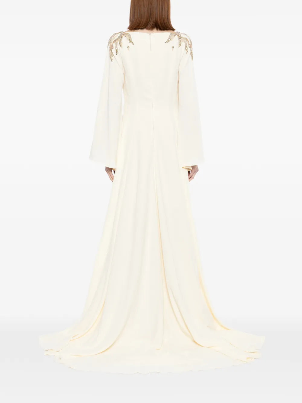 Embellished crepe kaftan
