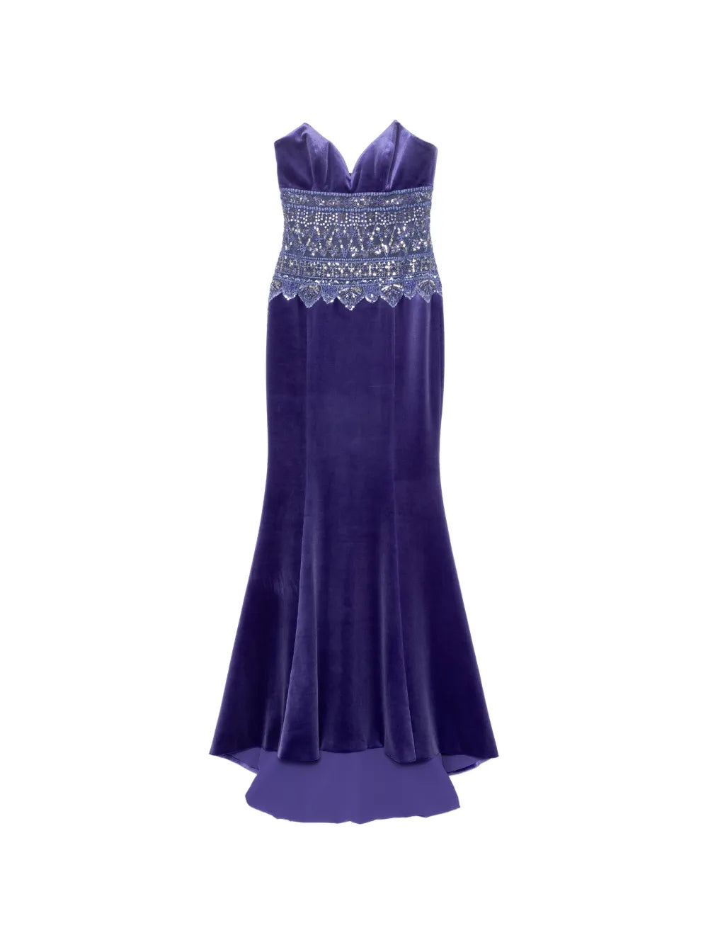 Strapless Dress with Embroidered Detailing