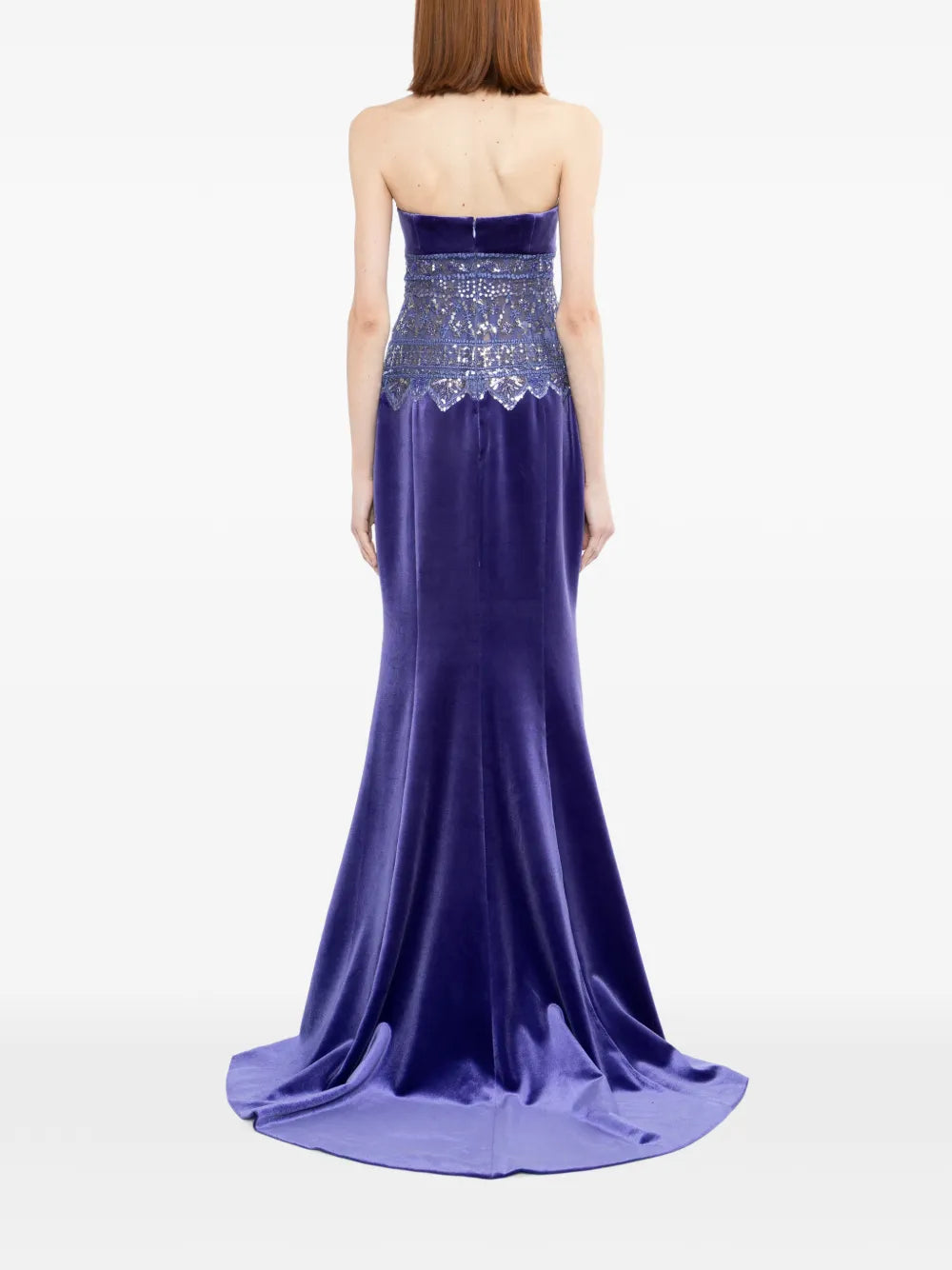 Strapless Dress with Embroidered Detailing