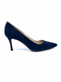 MANOLO BLAHNIK Size 10.5 Black Suede Pumps