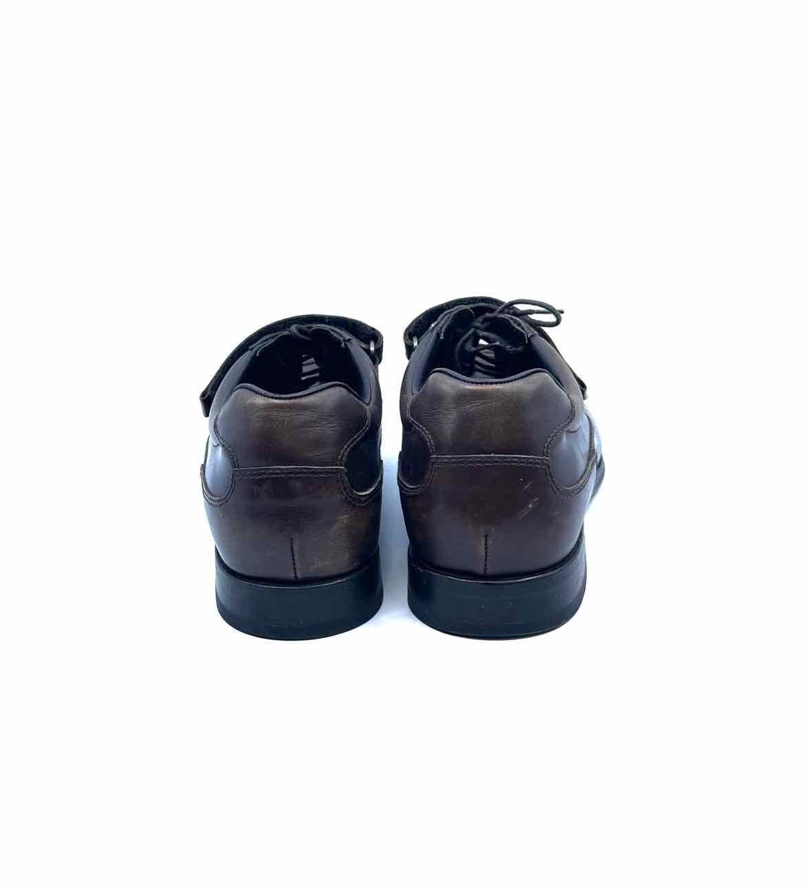 PRADA Size 8.5 Brown Men's Oxfords