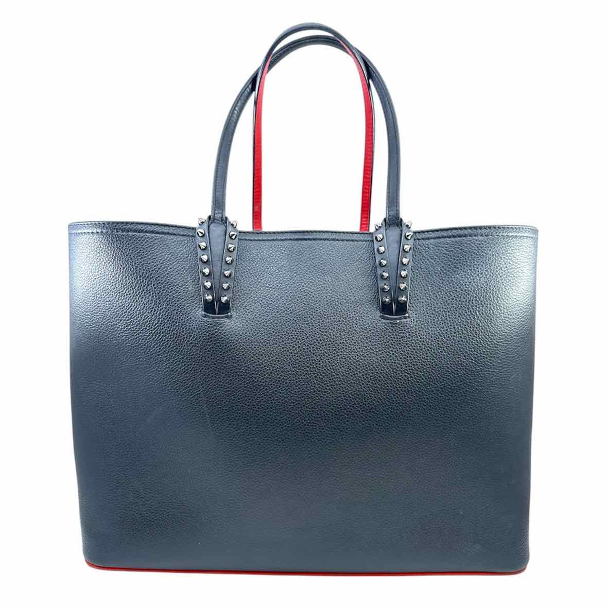 CHRISTIAN LOUBOUTIN Cabata Black Leather Solid Handbag