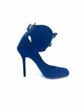 SERGIO ROSSI Size 9 Navy Velvet Pumps