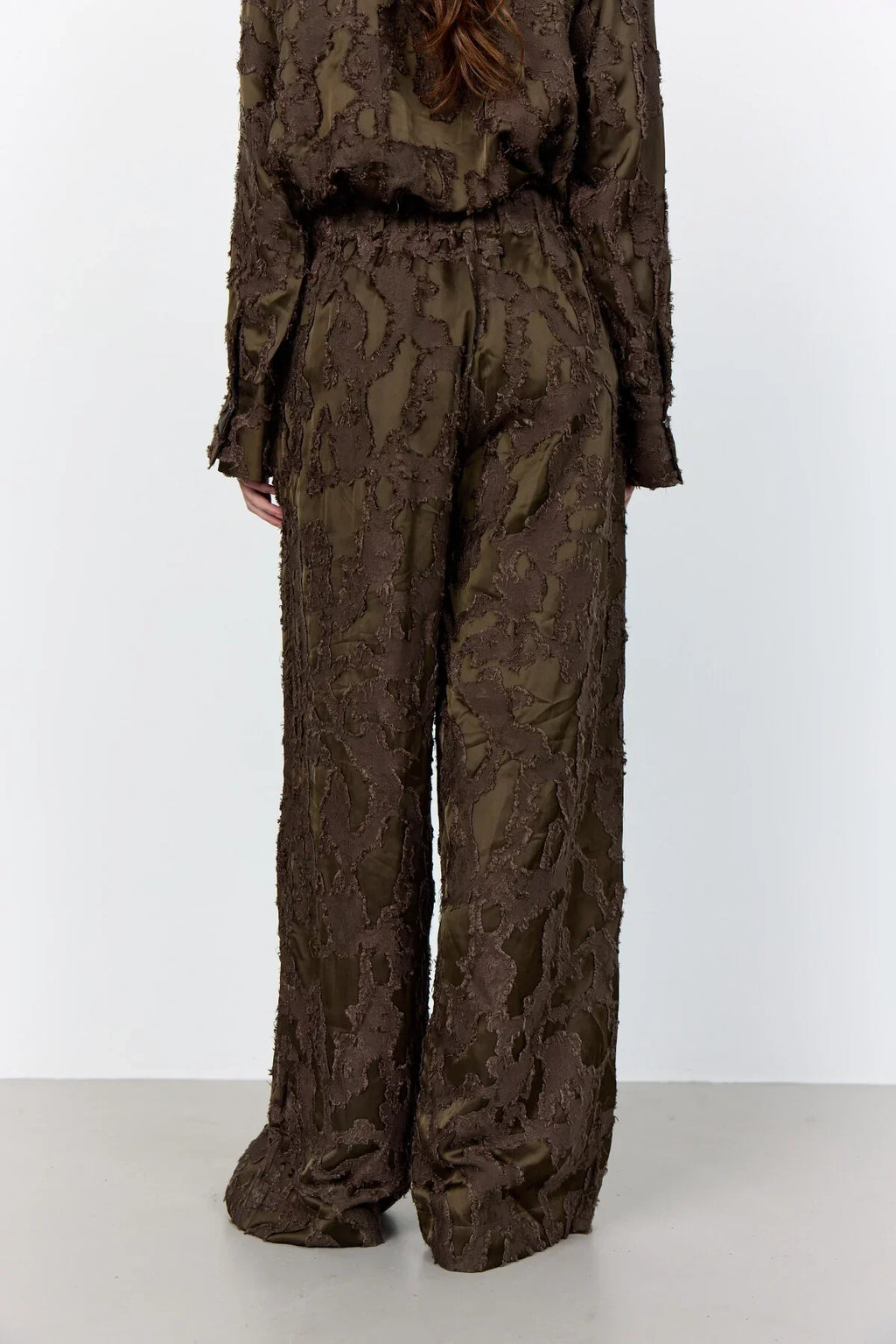 Levete Room Niko Textured Trousers in Coffee