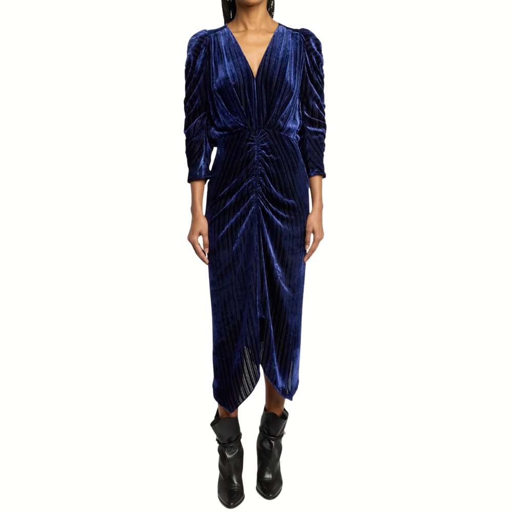 Isabel Marant Nemil Dress - Blue Night Devoré