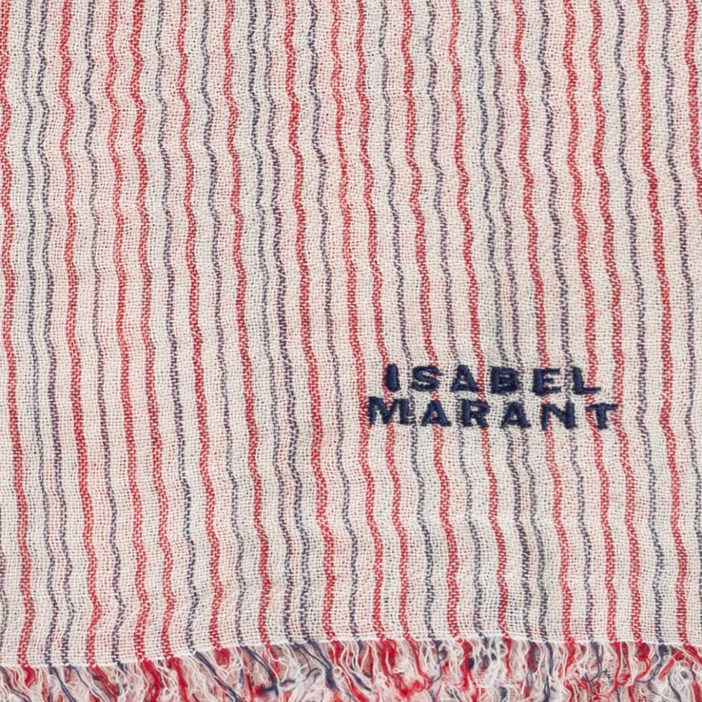 Isabel Marant Zenila Scarf - Ecru/Red