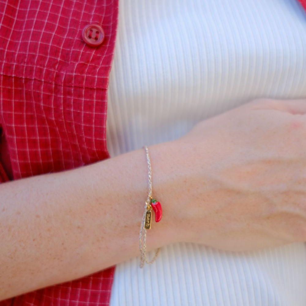 Nach Chili Charm Gold Bracelet