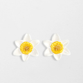 Nach Daffodil Flower Stud Earrings