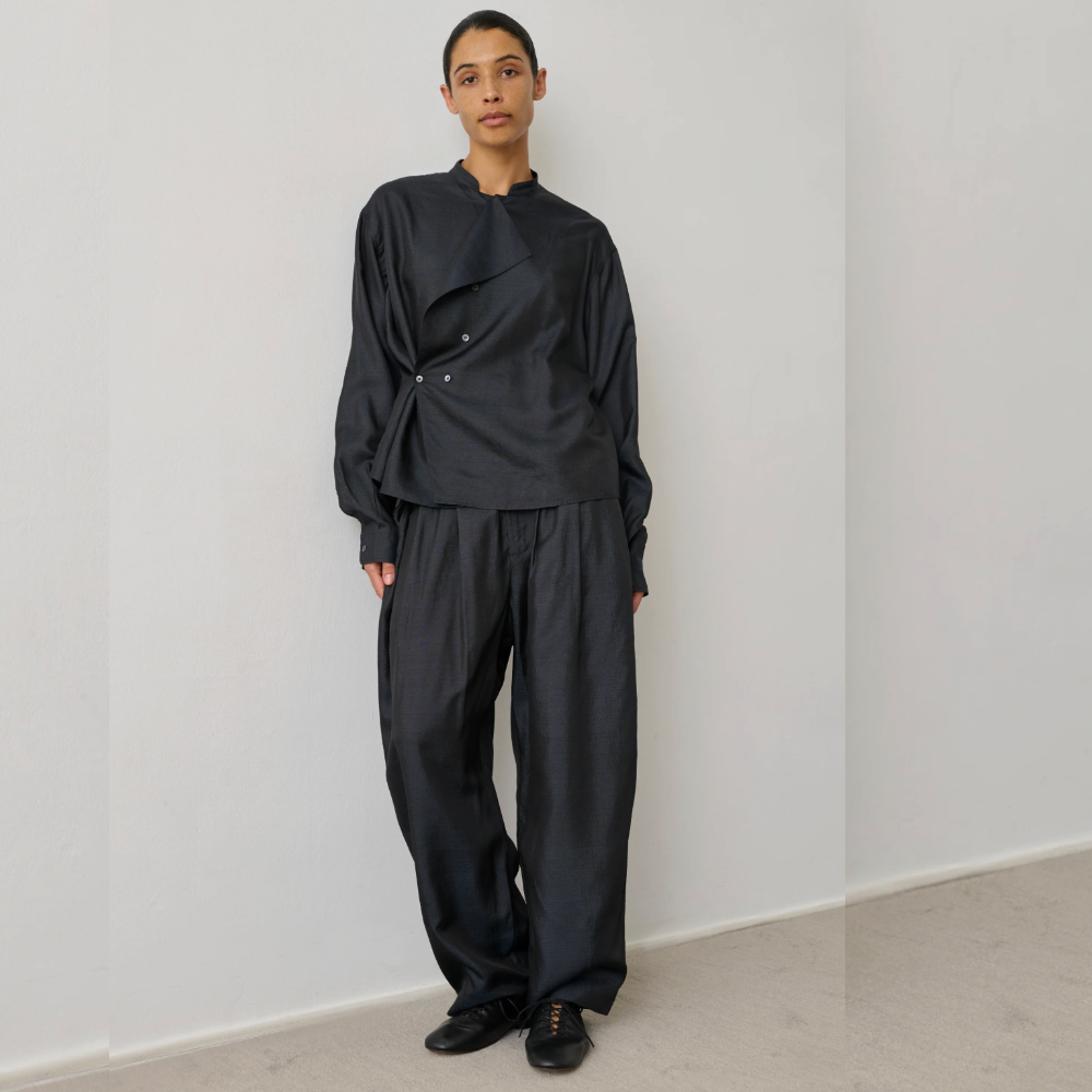 Soeur Vernon Trousers - Black Silk