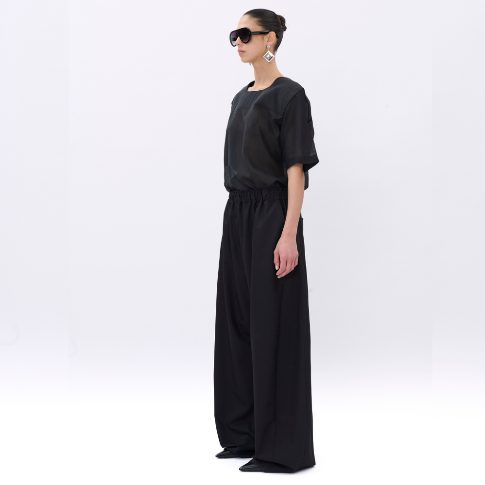 TheLatest Dora Trousers - Black Cotton