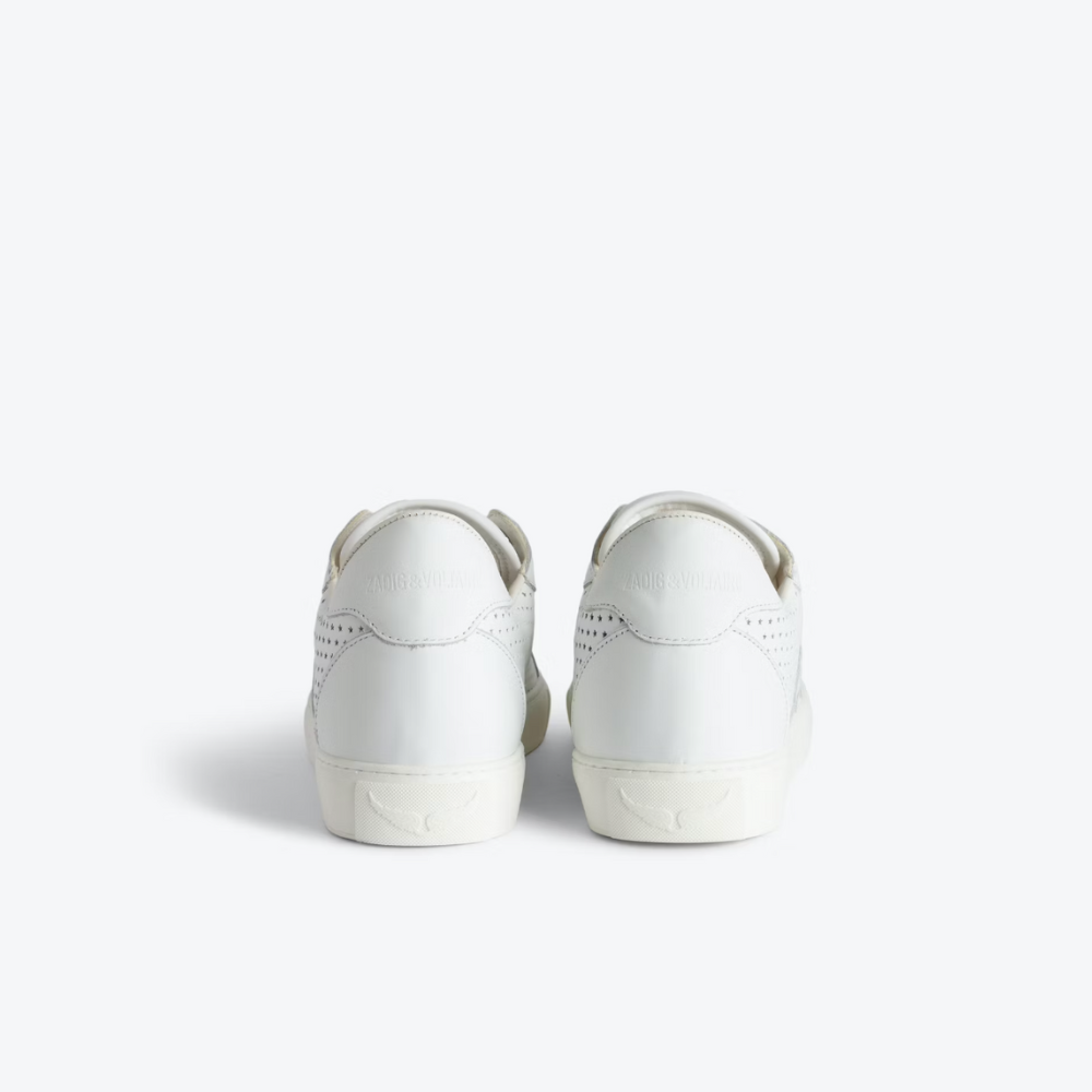 Zadig & Voltaire LA Flash Smooth Perfo Sneakers - Blanc