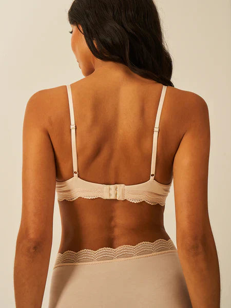 Stipe & Stare Lace Triangle Bra in Sand