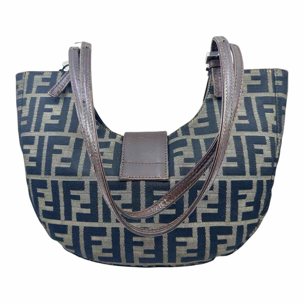 FENDI Brown Canvas Monogram Handbag
