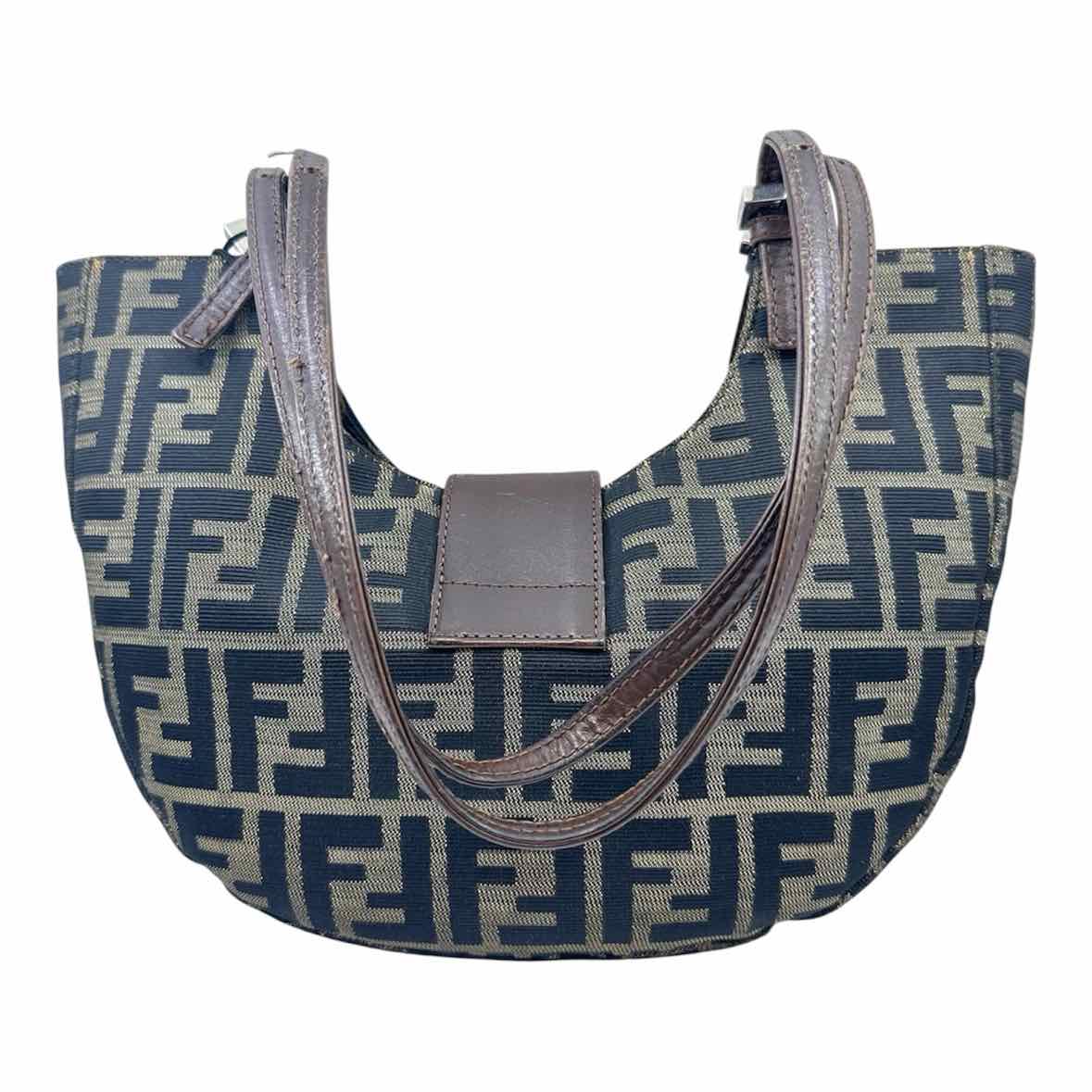 FENDI Brown Canvas Monogram Handbag