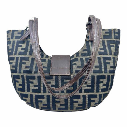 FENDI Brown Canvas Monogram Handbag