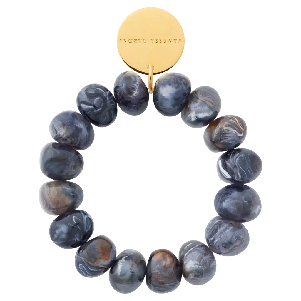 Vanessa Baroni Stone Flex Bracelet Blue Jeans  Marble