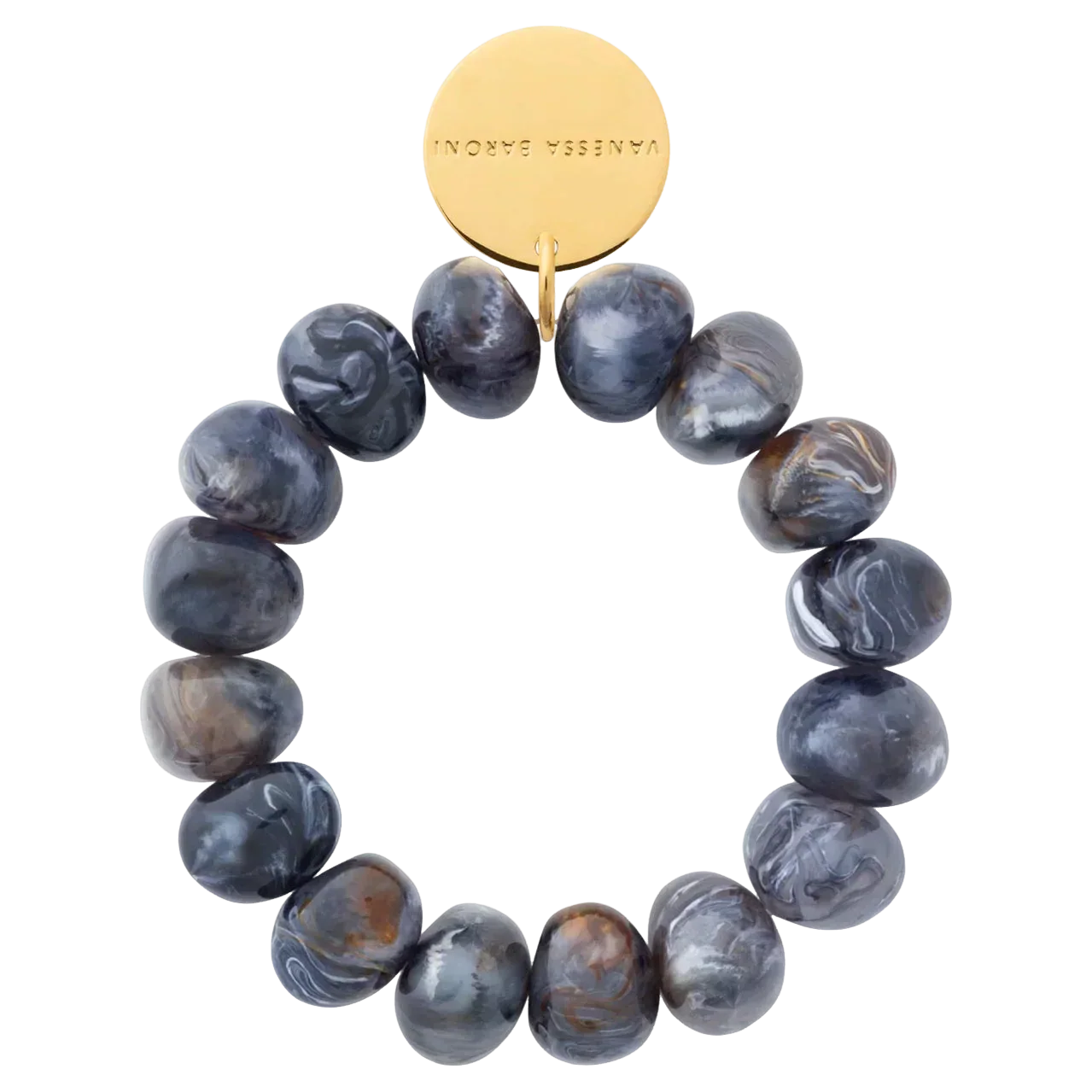 Vanessa Baroni Stone Flex Bracelet Blue Jeans  Marble