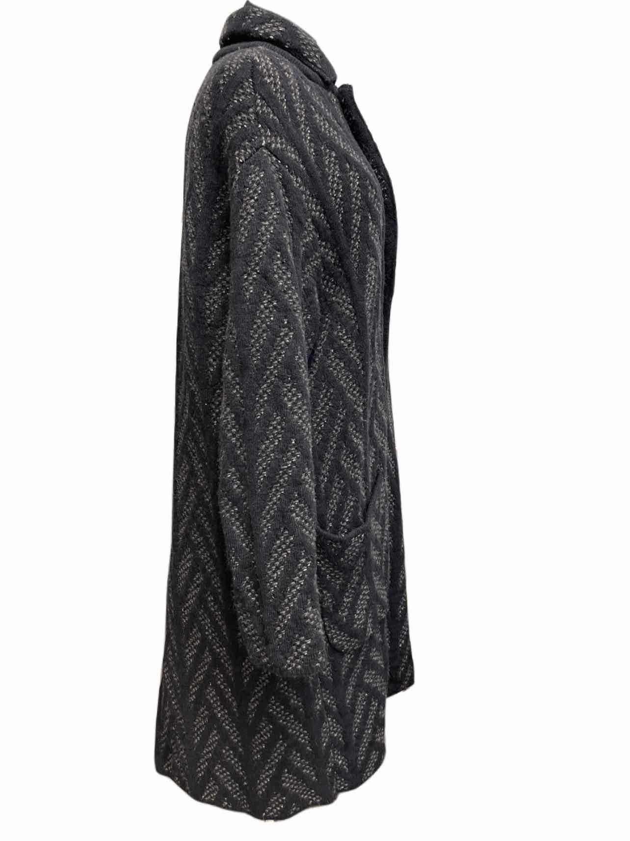 GIORGIO ARMANI Navy Wool Blend Coat | 8